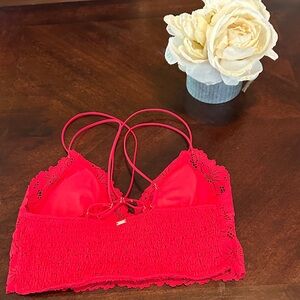 PINK Victoria's Secret Red Lace Bralette